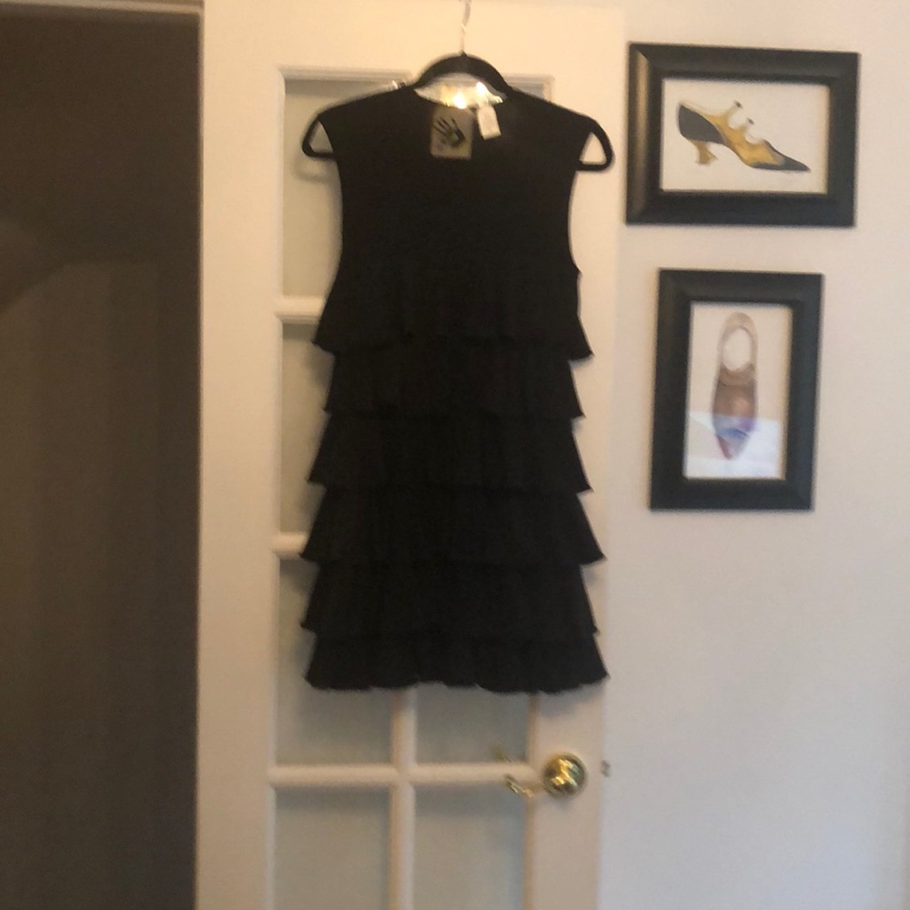 Norma Kamala Black Ruffle Dress